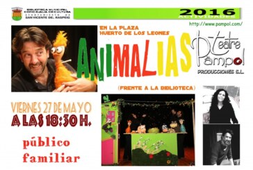 Teatro: «Animalias» a cargo de Pàmpol Teatre Producciones