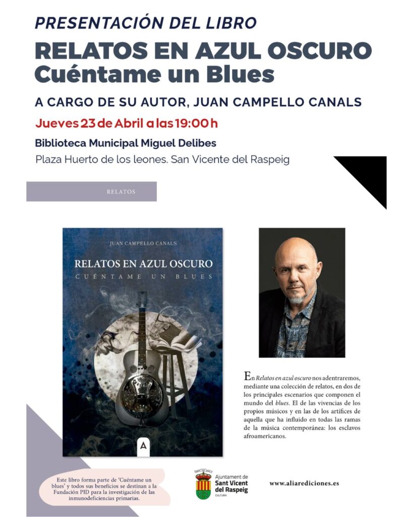 Presentación del libro: "Relatos en azul oscuro" de Juan Campello Canals @ Biblioteca Municipal "Miguel Delibes"