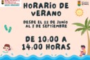 HORARIO DE VERANO BIBLIOTECA INFANTIL MIGUEL HERNÁNDEZ